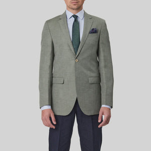 Savile Row Wool/Linen Blazer - Green