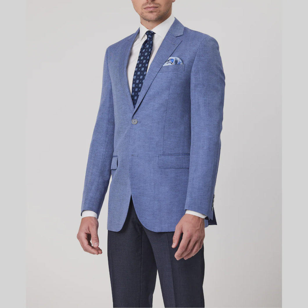 Savile Row Wool/Linen Blazer - Sky