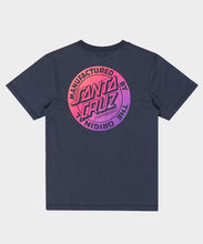 Load image into Gallery viewer, Santa Cruz Boys MFG Dot Fade Tee - Navy
