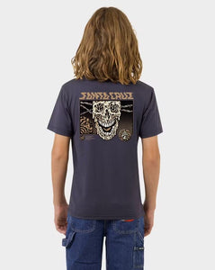 Santa Cruz Boys Toxic Skull Tee - Navy