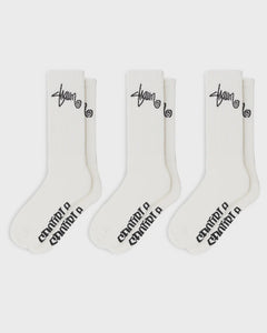 S Double Standard Shawn Sock 3 Pack - White
