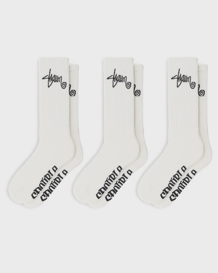 S Double Standard Shawn Sock 3 Pack - White