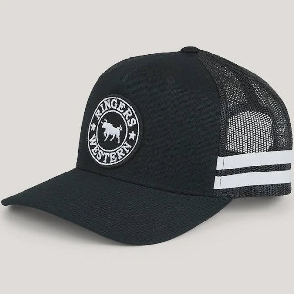Ringers Western McCoy Kids Trucker Cap - Black/White