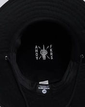 Load image into Gallery viewer, The Mad Hueys Sailor Anchor Wide Brim Hat - Black
