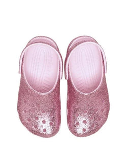 Crocs Classic Chunky Glitter Toddler Clog - Pink Milk