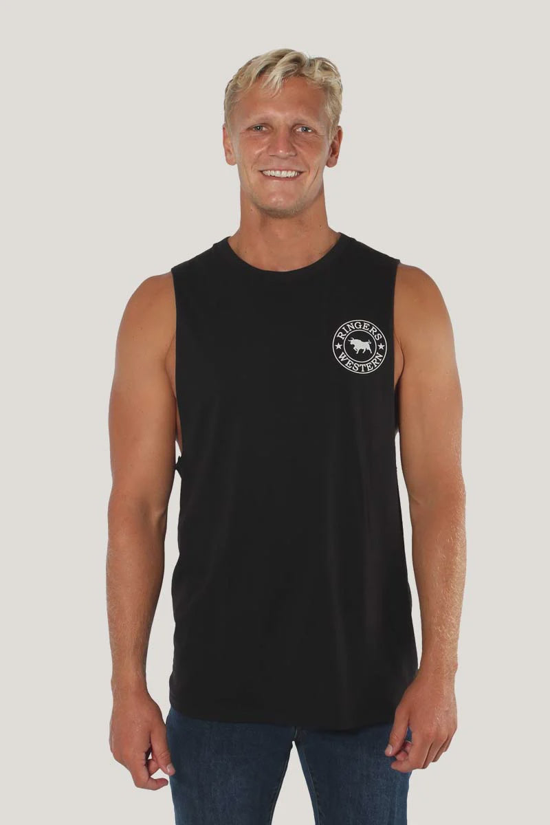 Ringers Western Signature Bull Mens Muscle Tank - Black