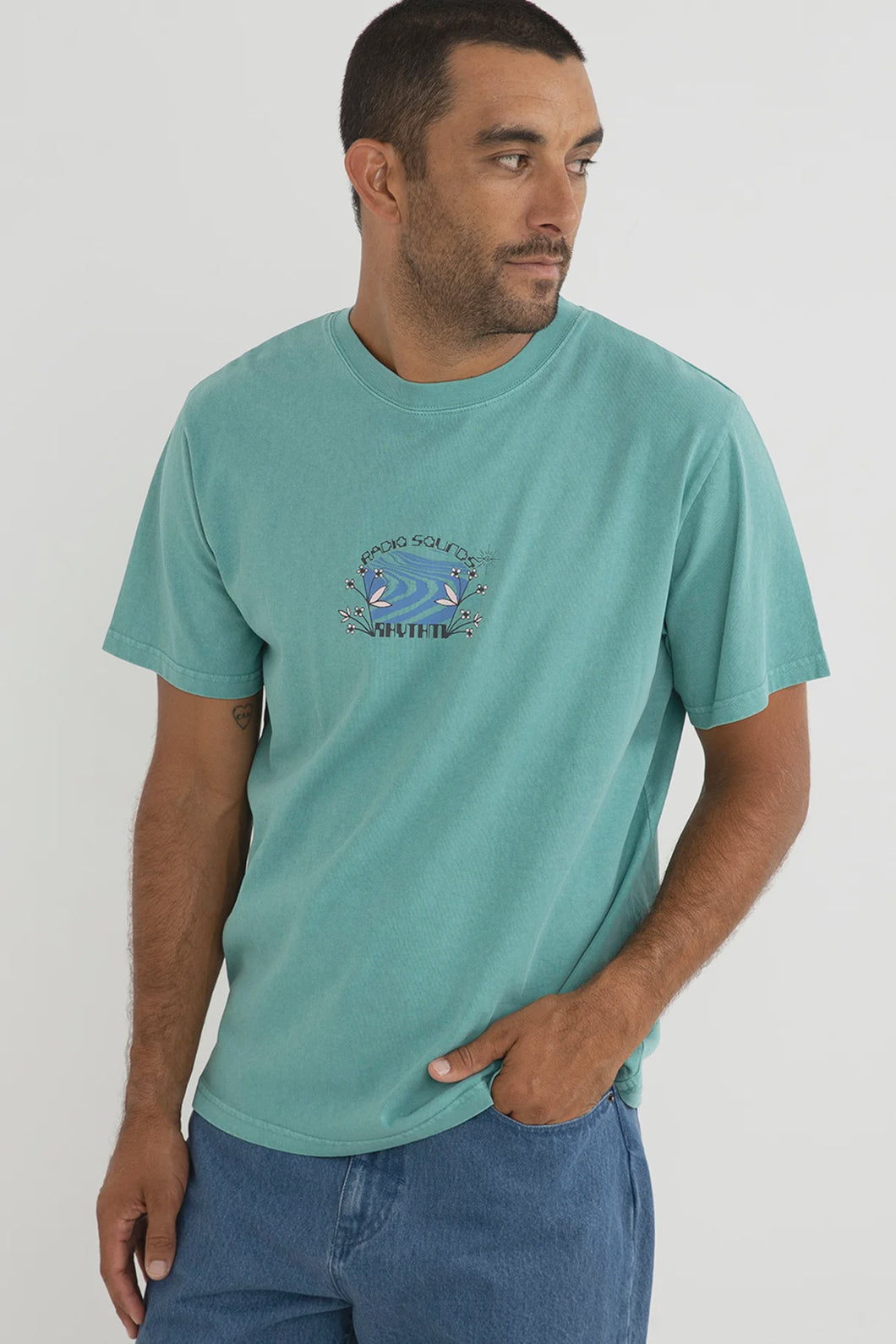 Rhythm Sound Stream Vintage SS T-Shirt - Wasabi