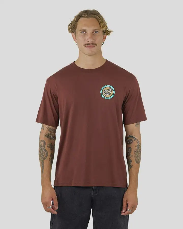 Santa Cruz Speed MDG Dot Puff Short Sleeve Tee - Brown