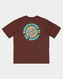 Santa Cruz Speed MDG Dot Puff Short Sleeve Tee - Brown