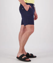 Load image into Gallery viewer, Swanndri Neville Linen Shorts - Navy
