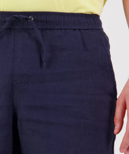 Swanndri Neville Linen Shorts - Navy