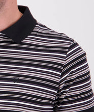 Load image into Gallery viewer, Swanndri Sandhurst Stripe Polo - Black/Light Taupe
