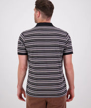 Load image into Gallery viewer, Swanndri Sandhurst Stripe Polo - Black/Light Taupe
