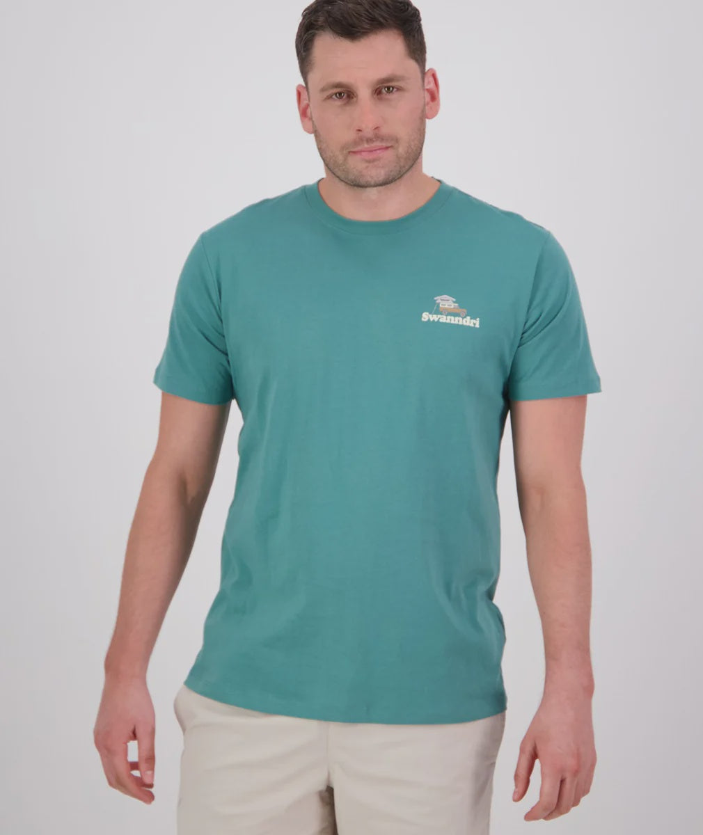 Swanndri Pop Top T-Shirt - Jade/Light Taupe