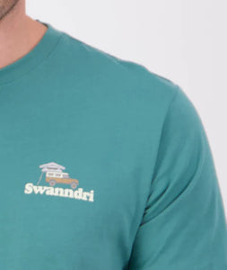 Swanndri Pop Top T-Shirt - Jade/Light Taupe
