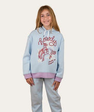 Load image into Gallery viewer, Ringers Western Stardust Girls Oversized Pullover Hoodie - Barely Blue
