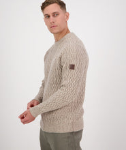 Load image into Gallery viewer, Swanndri Falmouth Cable Knit Crew - Oatmeal

