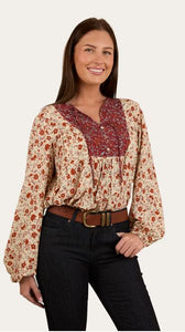 Ringers Western Twyla Womens Fashion Top - Off White