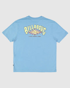 Billabong Diamond Grit Tee (8-14) - Blue Wash