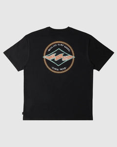 Billabong Rotor Diamond Tee (10-16) - Washed Black