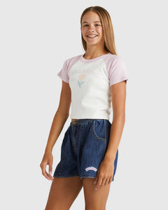 Billabong Girls 6-14 Sunny Raglan - Iced Lavender