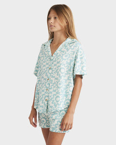 Billabong Lost On You Shirt (6-14) - Misty Blue