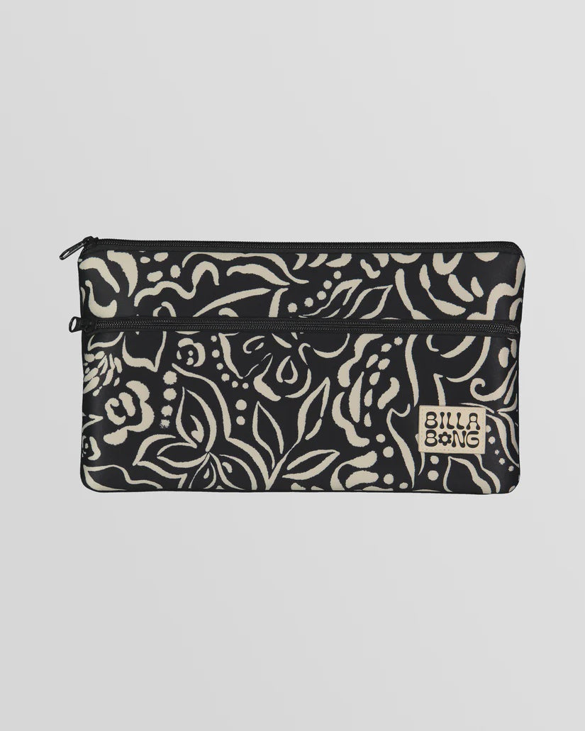 Billabong La Isla Large Pencil Case - Off Black