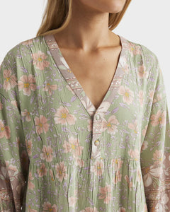 Billabong More To Sea La Mer Dress - Pistachio
