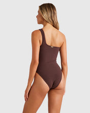 Load image into Gallery viewer, Billabong Terry Rib One Shoulder One Piece - Choc Cherry
