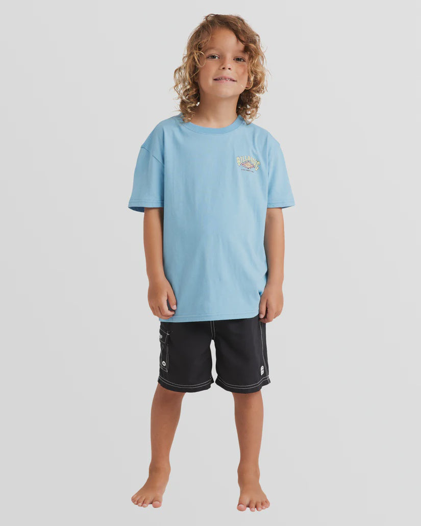 Billabong Boys 0-7 Diamond Grit T-Shirt - Blue Wash