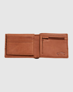 Billabong Dimension 2in1 Leather Wallet - Tan