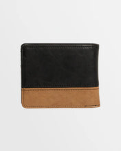 Load image into Gallery viewer, Billabong Mens Dimension Leather Wallet - Black/Tan
