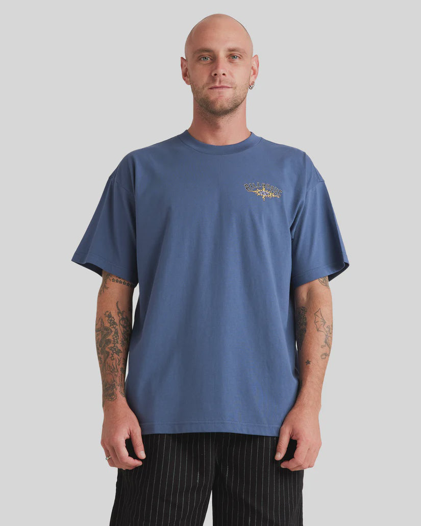 Billabong Flame Arch Tee - Slate Blue