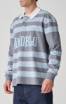 S-Double PK Stripe Rugby - Baby Blue