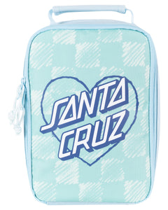 Santa Cruz Heart Dot Hollow Lunch Box - Aqua Check