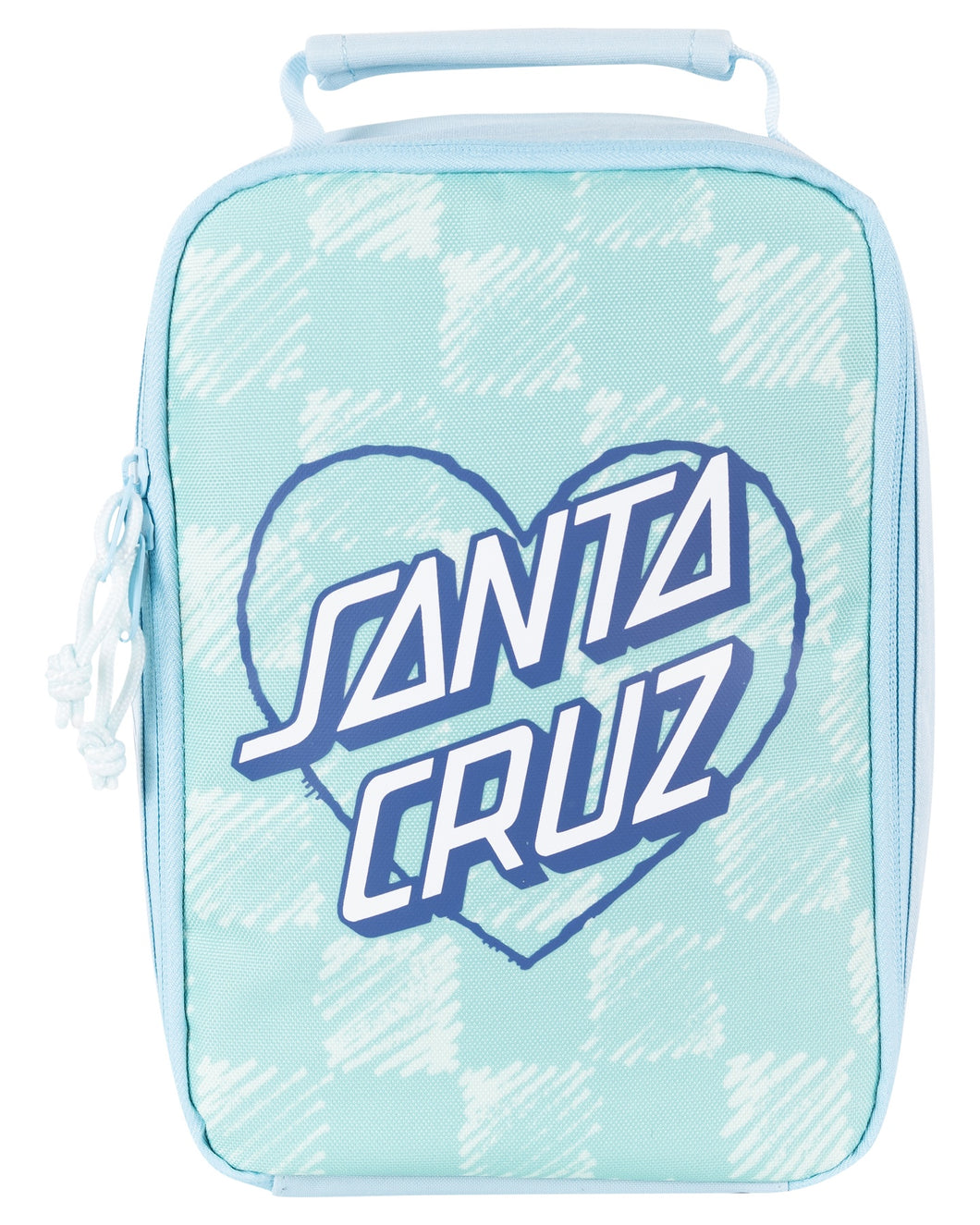 Santa Cruz Heart Dot Hollow Lunch Box - Aqua Check