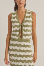 Load image into Gallery viewer, Rhythm Carmen Stripe Knit Vest - Sage
