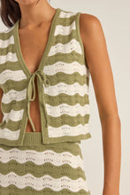 Load image into Gallery viewer, Rhythm Carmen Stripe Knit Vest - Sage
