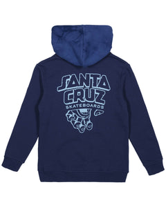 Santa Cruz Inherit Stacked Strip Hoody - Dark Blue Tie Dye