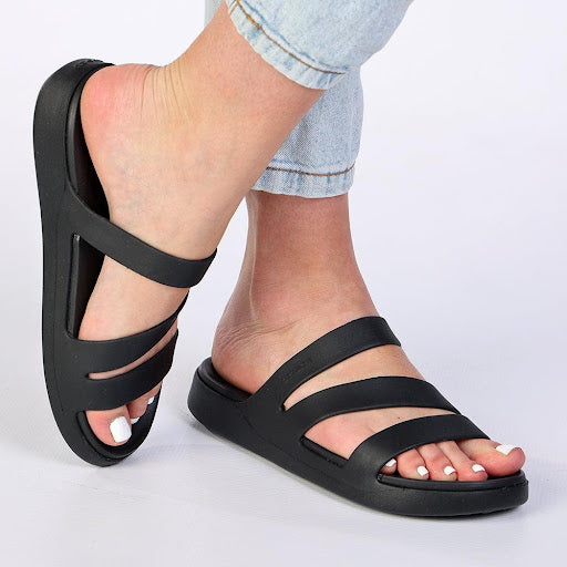 Crocs Women's Getaway Strappy Sandals - Black