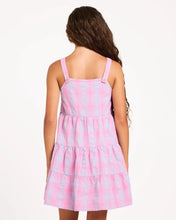 Load image into Gallery viewer, Roxy Girls Phoebe Check Mini Dress - Fuschia Pink
