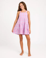 Load image into Gallery viewer, Roxy Girls Phoebe Check Mini Dress - Fuschia Pink

