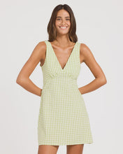 Load image into Gallery viewer, Roxy Charlie Check Mini Dress - Leaf Green
