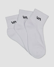 Load image into Gallery viewer, RVCA VA Mini Crew Sock - White
