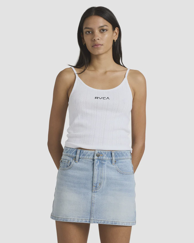 RVCA  Mini Denim Skirt - Bleached Indigo