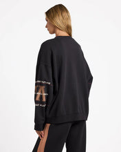 Load image into Gallery viewer, RVCA Womens Puck It Pullover Crew - Washed Black

