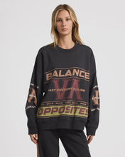 Load image into Gallery viewer, RVCA Womens Puck It Pullover Crew - Washed Black
