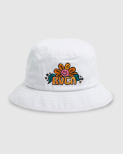 Load image into Gallery viewer, RVCA United Pops Bucket Hat - White
