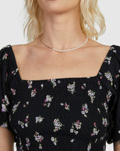 Load image into Gallery viewer, RVCA Sprinkled Smocked Top - Black
