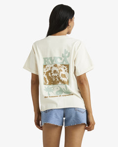 RVCA Out Back Cuffed T-Shirt - Unbleached